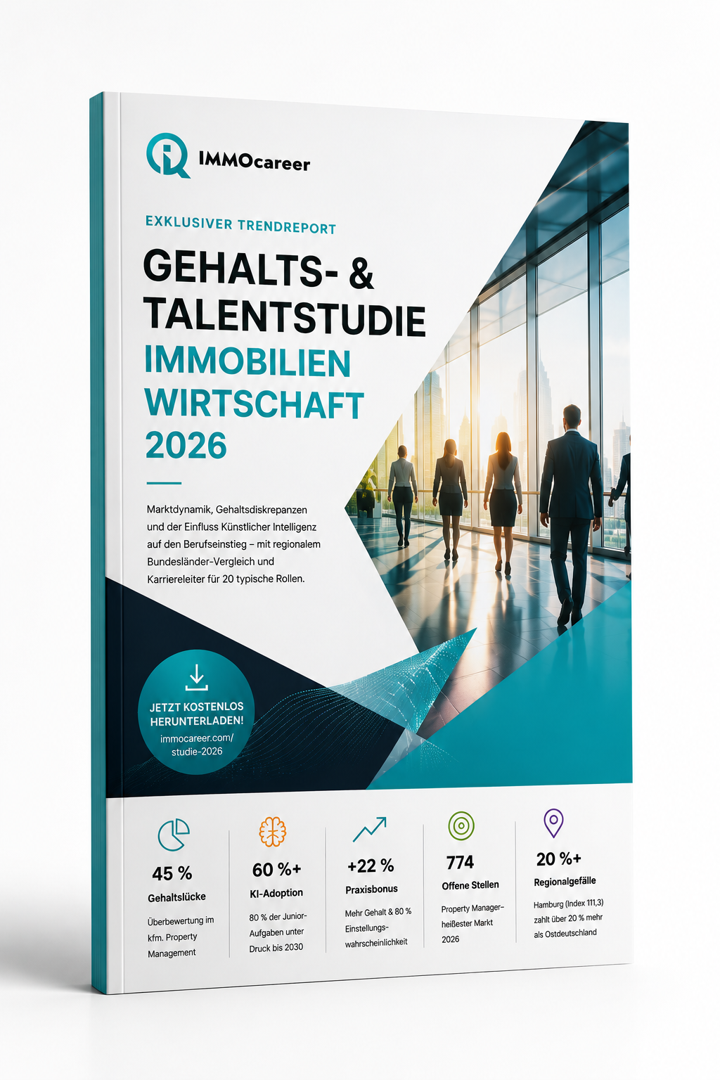 Cover der IMMOcareer Gehalts- und Talentstudie Immobilienwirtschaft 2026